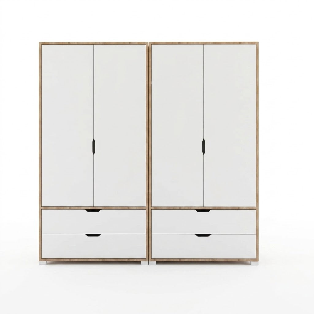 Large MDF Wood Wardrobe with Practical Design for Organizing Clothes – WAF-219