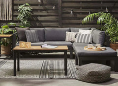 L-shaped aluminum corner for 5 people, a living room table and a side table - OS-326