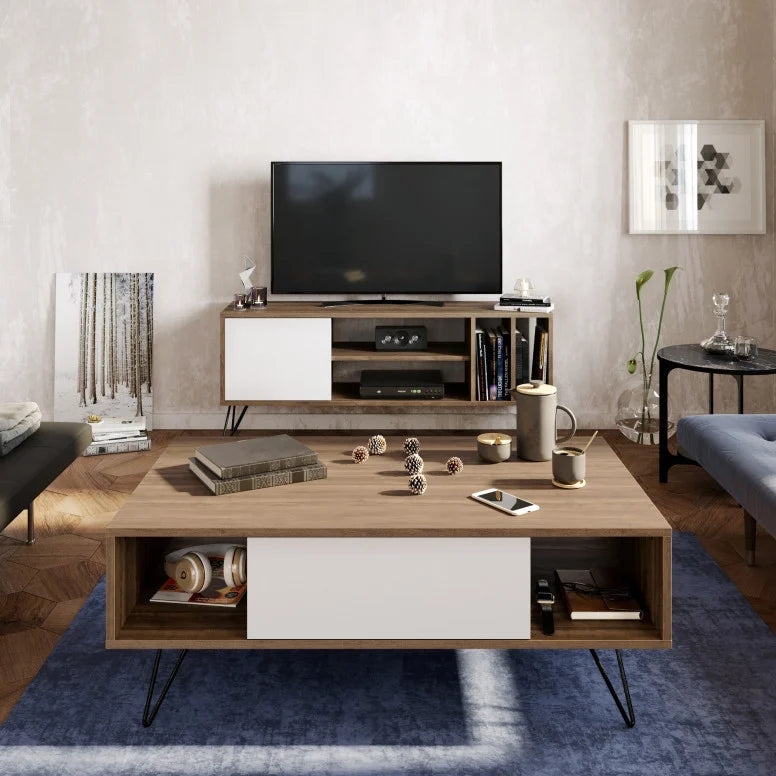 Coffee table set with TV table - high quality MDF wood - OSM-371