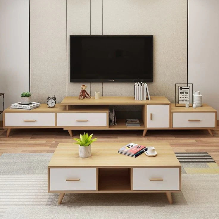 Paulus MDF wood coffee table and TV table set – Oscar Furniture