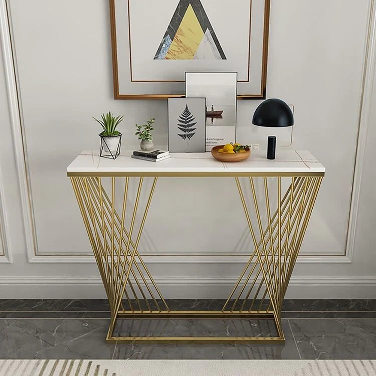 Modern iron and marble console – elegant and contemporary design