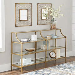 Iron console with glass surface – modern elegant design