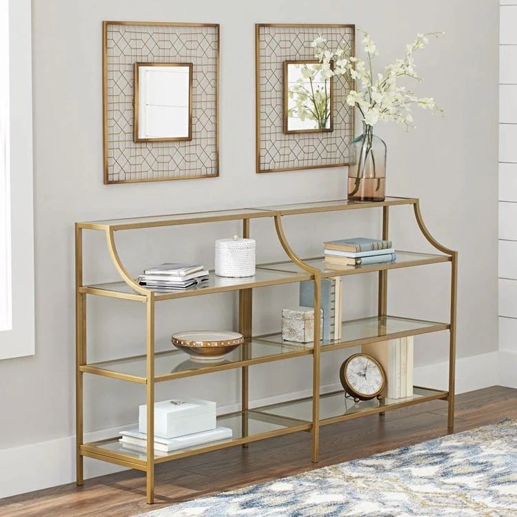 Iron console with glass surface – modern elegant design