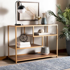 كونسول حديد وخشب MDF – تصميم عصري أنيق