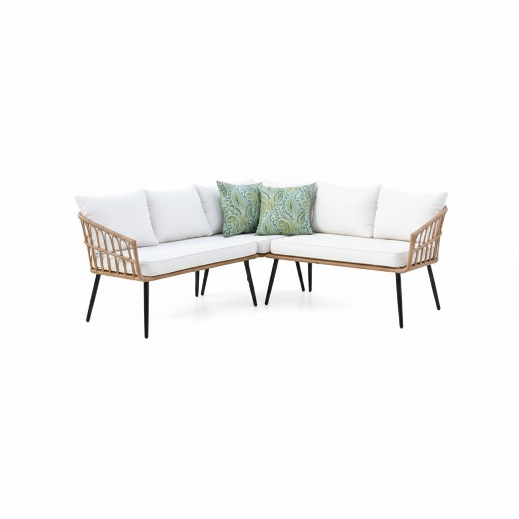 Sydney One Large Rattan Corner is enough for 7 people