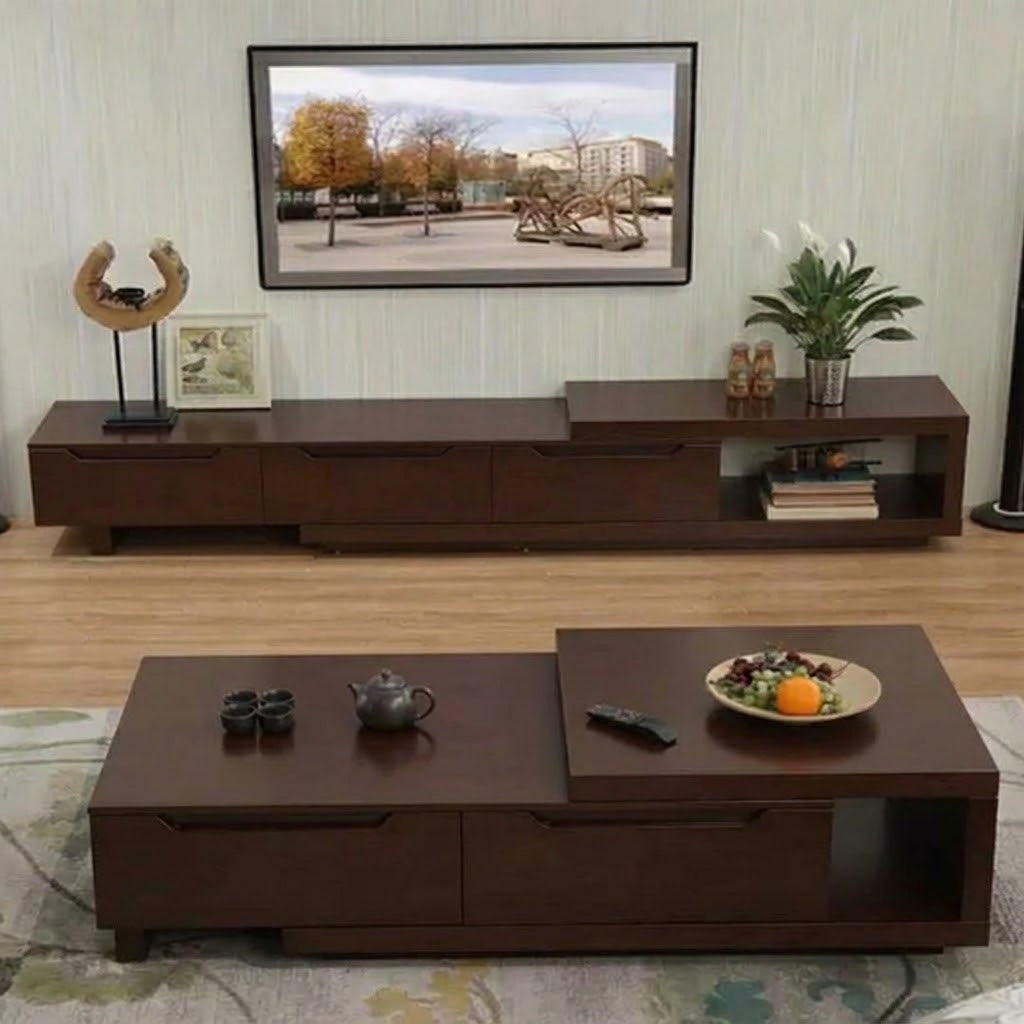ترابيزة تليفزيون وقهوة خشب MDF معالج - OFS-036 - شحن سريع