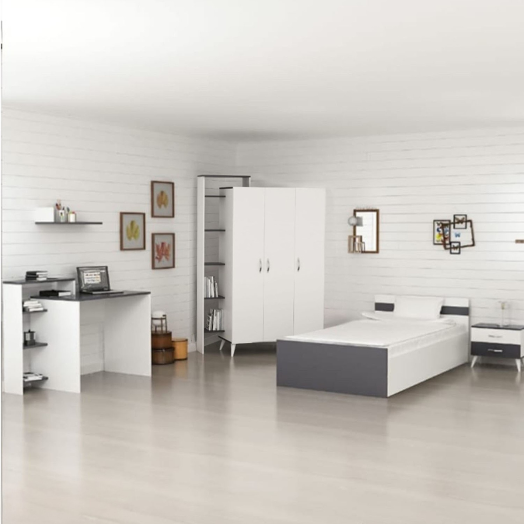 Complete bedroom made of Spanish MDF wood - MAD-022