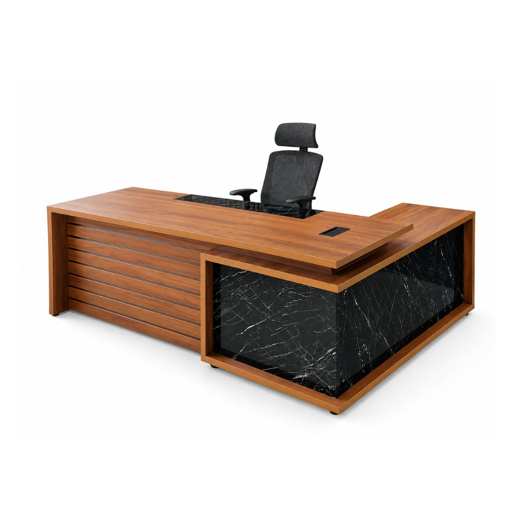 High-quality Spanish MDF wooden manager's desk from Oscar Furniture OFF-MAN-SAT-001