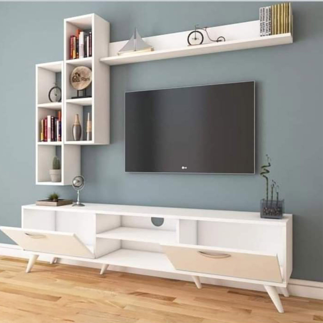 Castiglia TV Table with 3 Pieces Top Unit