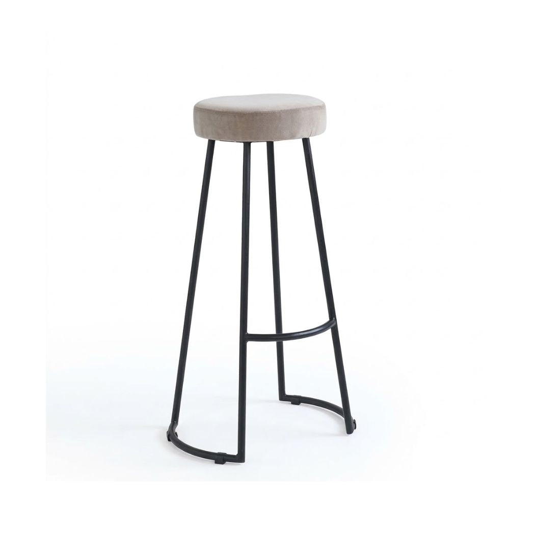 Plush Fabric Bar Stool - 45x78cm - OUA-021