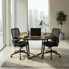 ترابيزة اجتماعات ستيل وخشب MDF كبيرة بتصميم احترافي – WAF-282