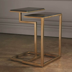 Greta side table, iron, electrostatic paint