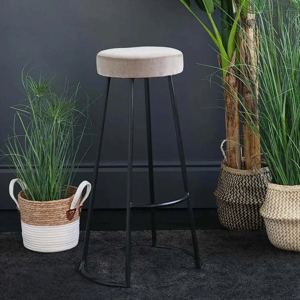 Plush Fabric Bar Stool - 45x78cm - OUA-021