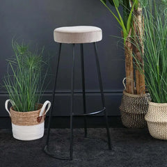Plush Fabric Bar Stool - 45x78cm - OUA-021