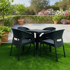 Bamboo plastic set of 4 chairs and table - OFP-012
