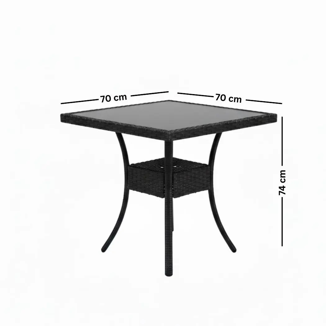 Bamboo plastic set of 4 chairs and table - OFP-012