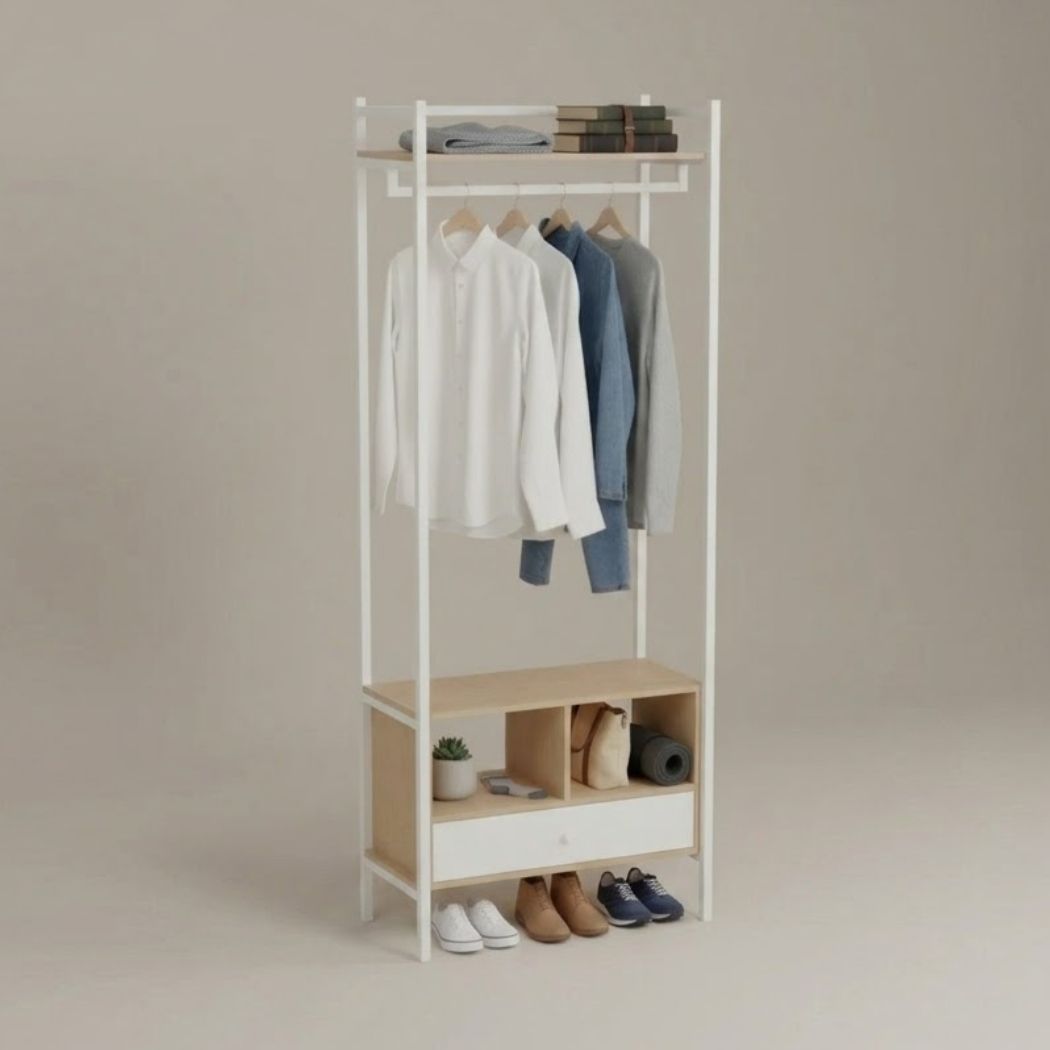 دريسنج خشب MDF كبير بتصميم عملي لتنظيم الملابس – WAF-226