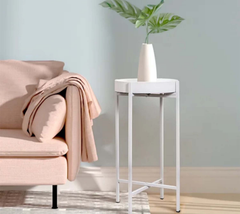Metal side table with thermal paint - O-SRH-049