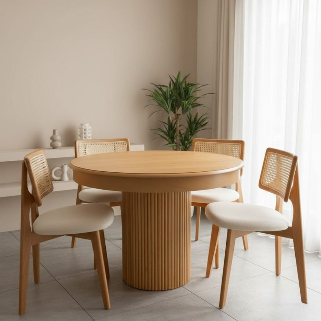 Dining set - 4 pieces high-quality beech wood - OSM-608