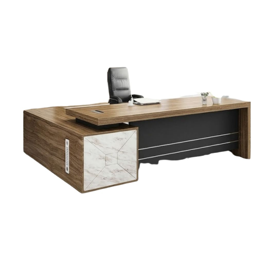 High-quality Spanish MDF wooden manager’s desk – a durable, modern design suitable for professional offices – CEM-137