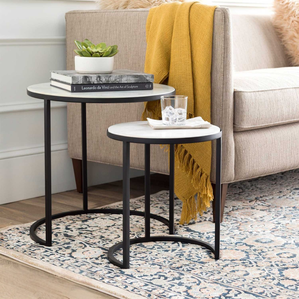 Joelle Side table, iron, electrostatic paint