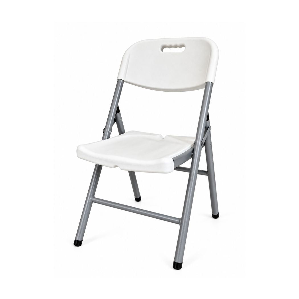 Portable plastic and metal chair imported from Oscar Furniture