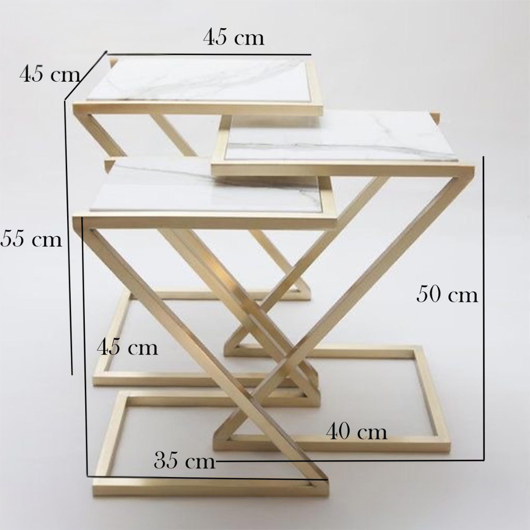 Brianna Iron side table, electrostatic paint