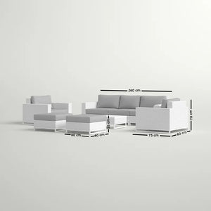 مجموعة لينو رتان عائلي بتصميم عصري - أوسكار فرنتشر