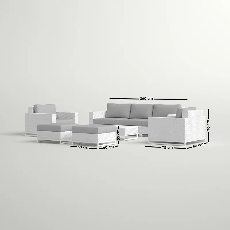 مجموعة لينو رتان عائلي بتصميم عصري - أوسكار فرنتشر