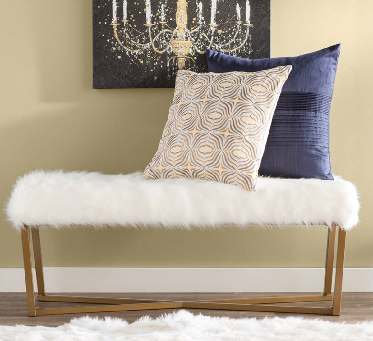 Modern Elegant Bench with a Luxurious Touch