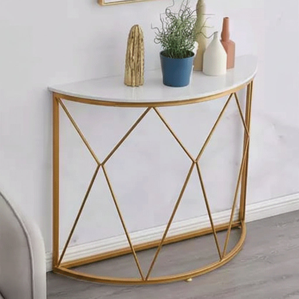 Modern iron and Turkish marble console – Elegant and contemporary design