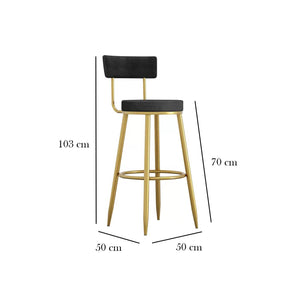 كرسي بار قماش قطيفة -  MSC-443 - 50cmX103cm - أوسكار فرنتشر