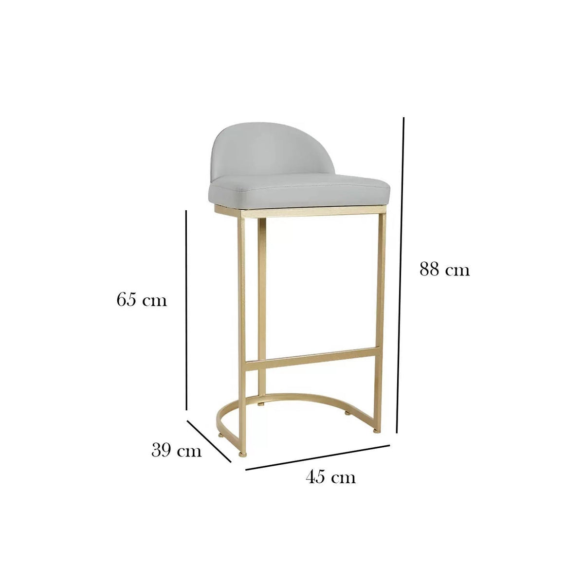 كرسي بار قماش جلد-  MSC-445 - 39cmX45cm - أوسكار فرنتشر