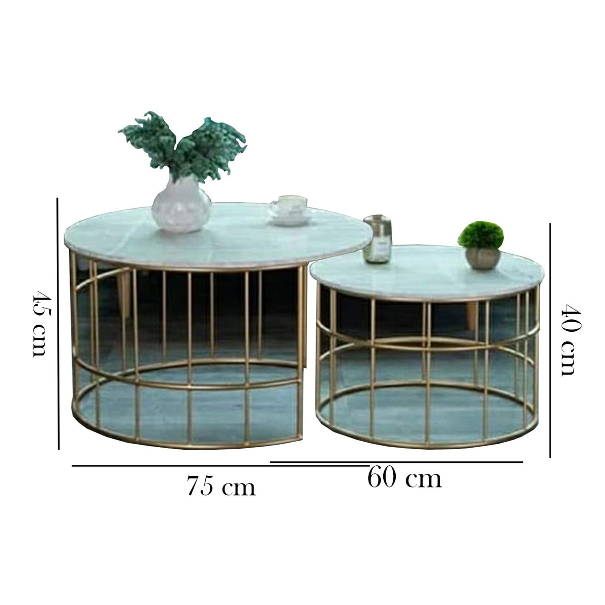 Dant coffee table, metal steel, thermal electrostatic paint