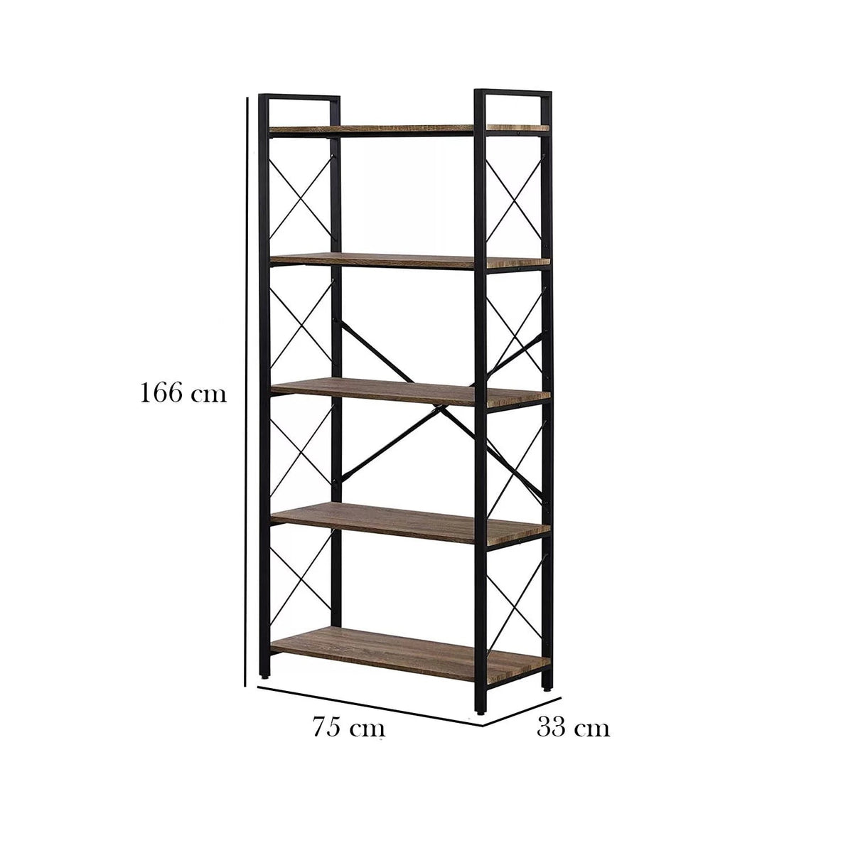 وحدة عرض خشب ملامين -  MTC-033 -33cmX75cmX166cm  - اللون بني 