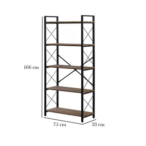 وحدة عرض خشب ملامين -  MTC-033 -33cmX75cmX166cm  - اللون بني  - أوسكار فرنتشر