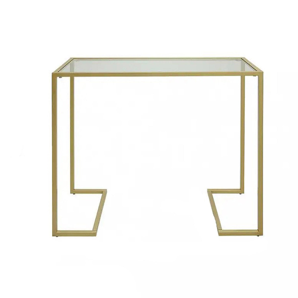 Modern iron and transparent glass console – elegant and contemporary design