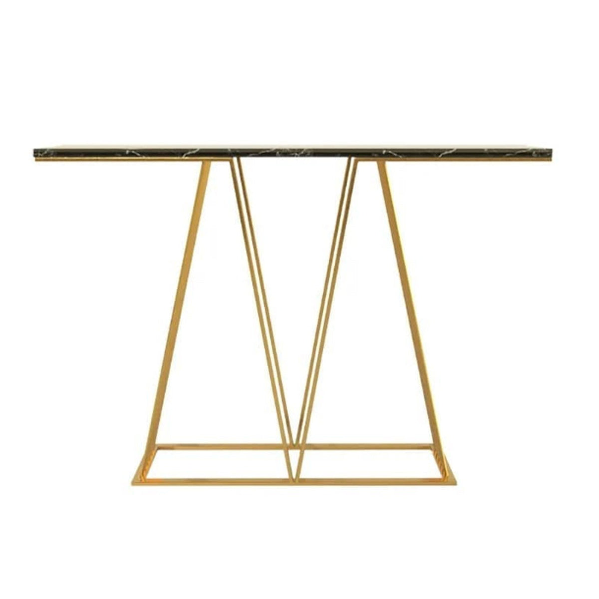 Modern console iron and black Spanish marble – luxurious and contemporary design