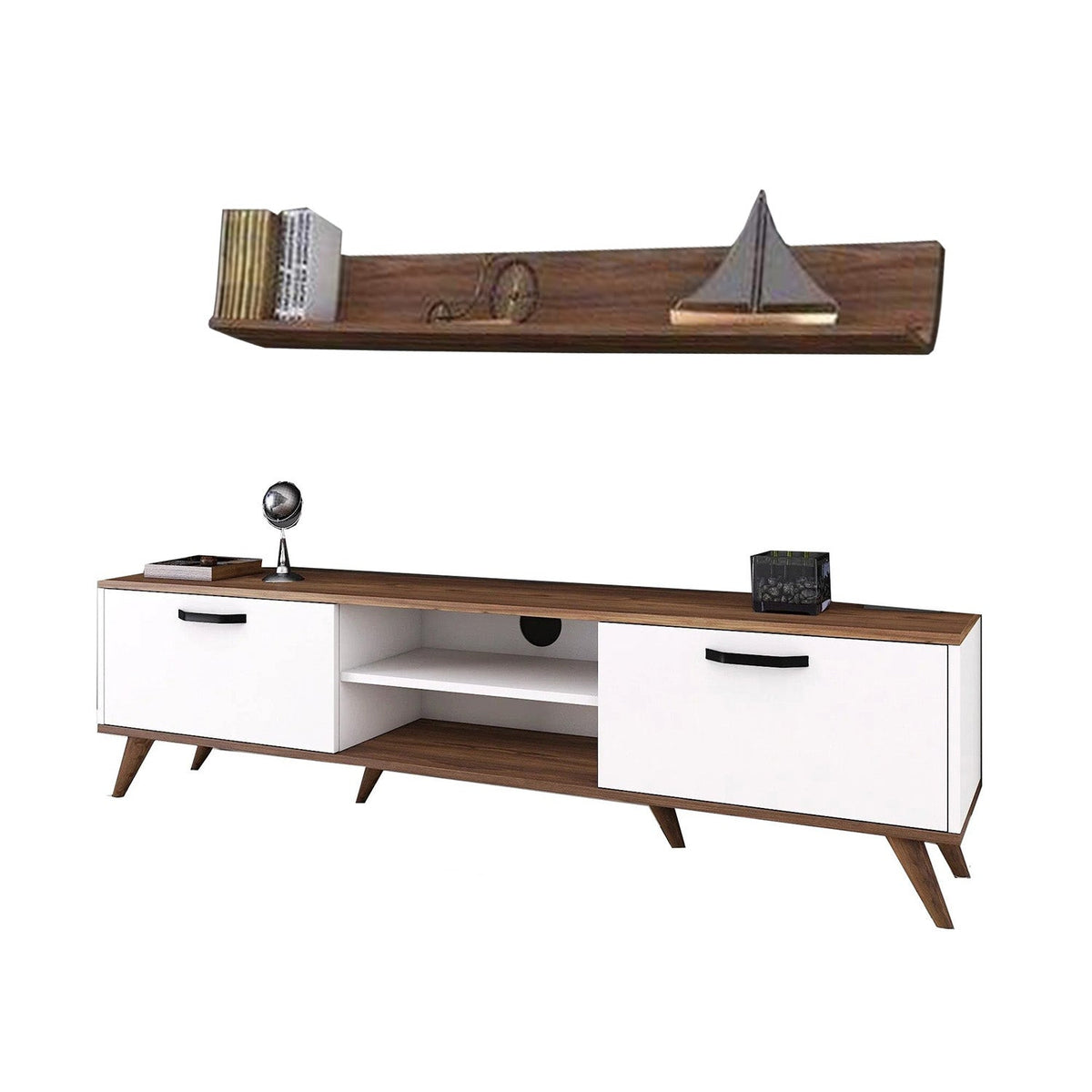 Joslinga TV table with one piece top unit