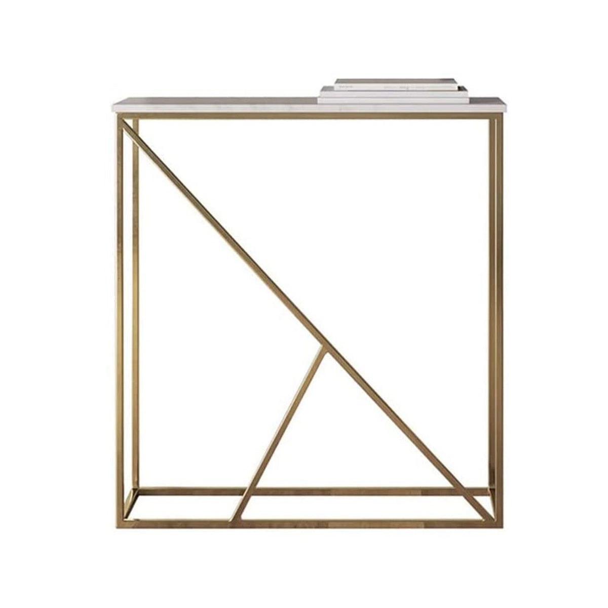Small Modern Console Iron and MDF Wood Top – A Touch of Luxury and Modernity