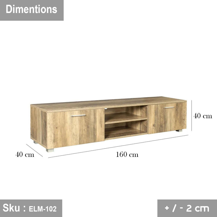 ترابيزة تليفزيون خشب Mdf عالي الجودة - 40cmX160cm - ELM-102 - اوسكار رتان