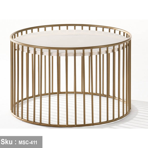 لاركا ترابيزة جانبية 50*50 رخام  - اوسكار رتان