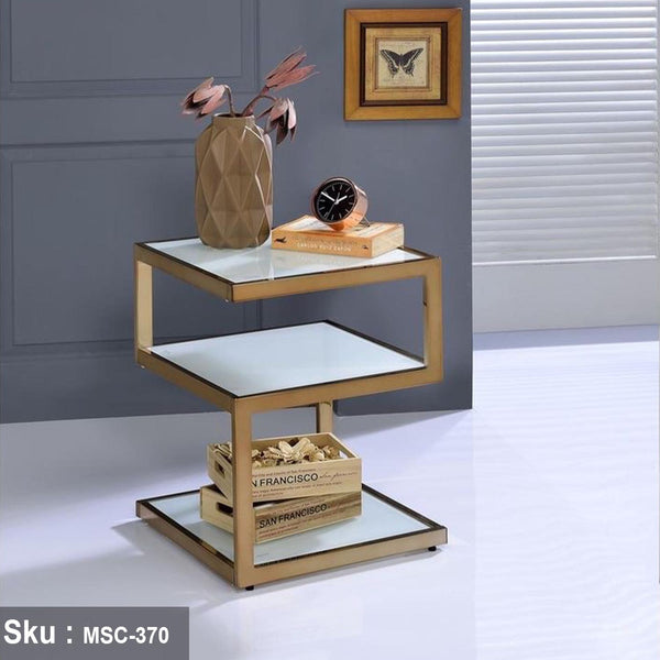 ليسا ترابيزة جانبية 50 * 45  رخام - اوسكار رتان