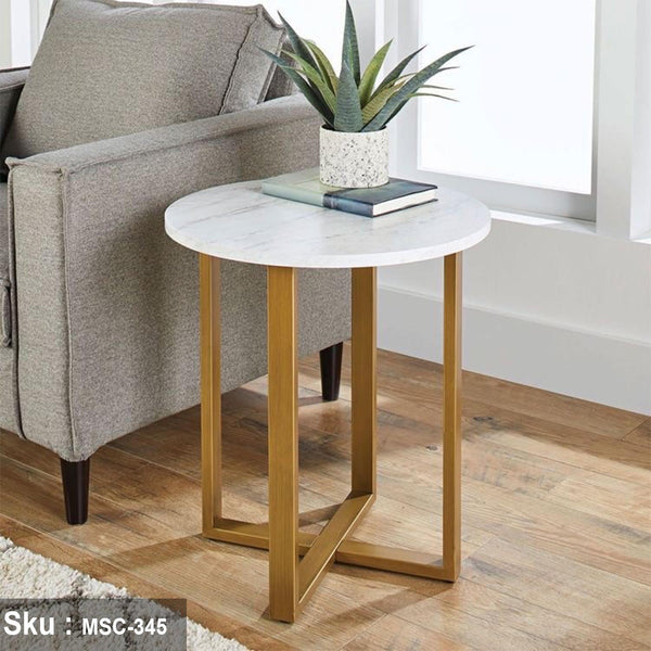 يانا ترابيزة جانبية 50 * 40 رخام  - اوسكار رتان