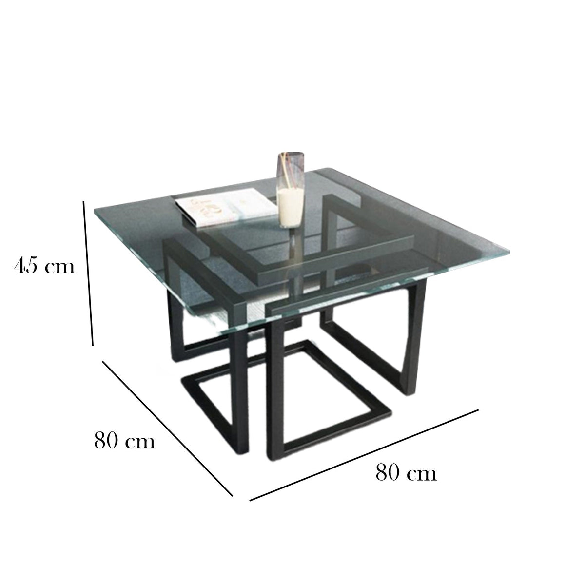 Golara coffee table 80 * 45 cm glass